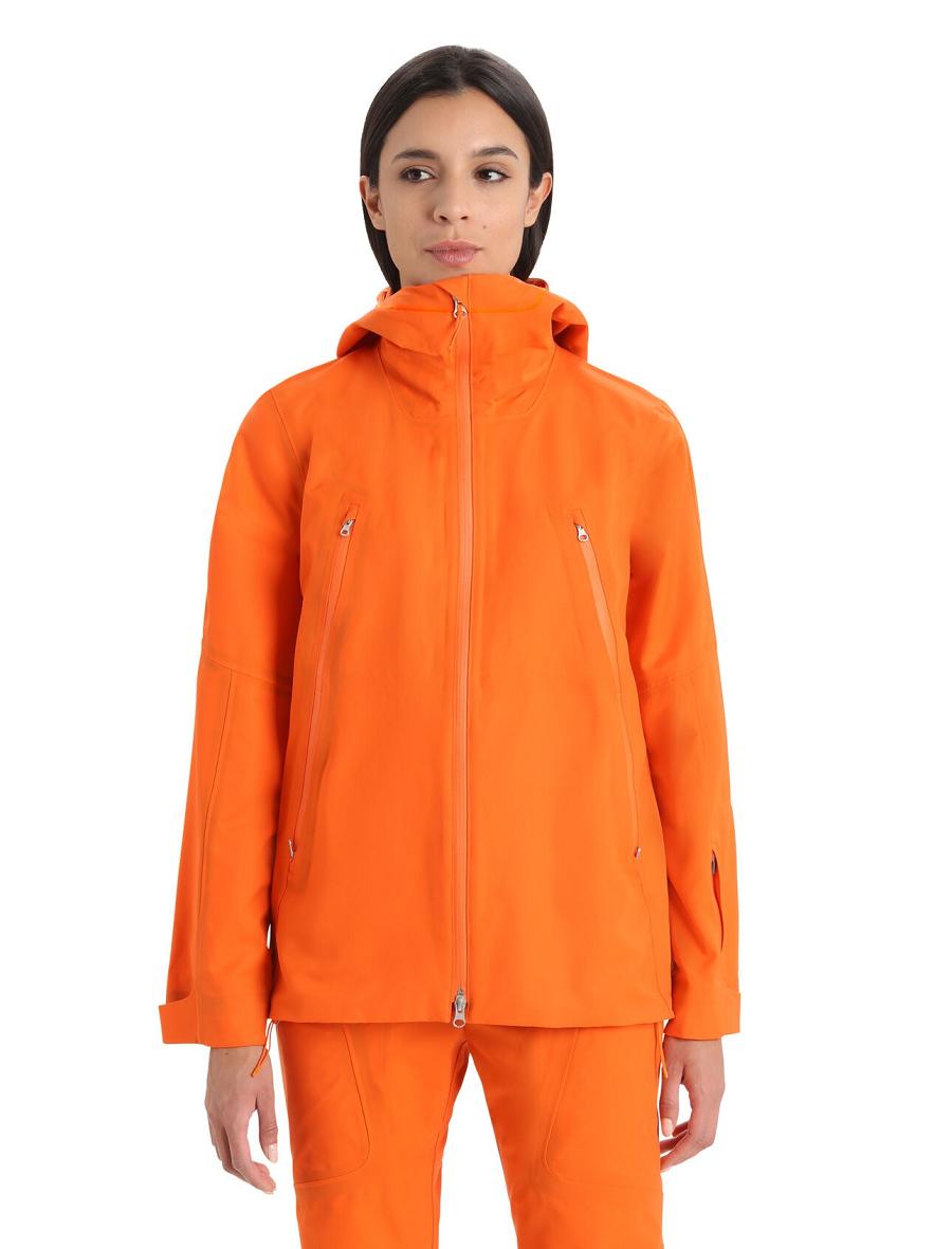 Icebreaker Shell+™ Merino Hupullinen Naisten Takki Oranssi | FI 1653QMAZ